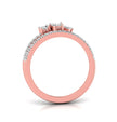 butterfly bloom marquise cut lab-grown diamond band in rose gold