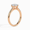 cushion cut solitaire diamond ring in rose gold