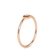 evil eye bezel diamond ring in rose gold