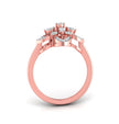 flower shape prong set lab-grown diamond ring rose gold
