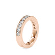 channel set half eternity lab-grown diamond ring in rose gold