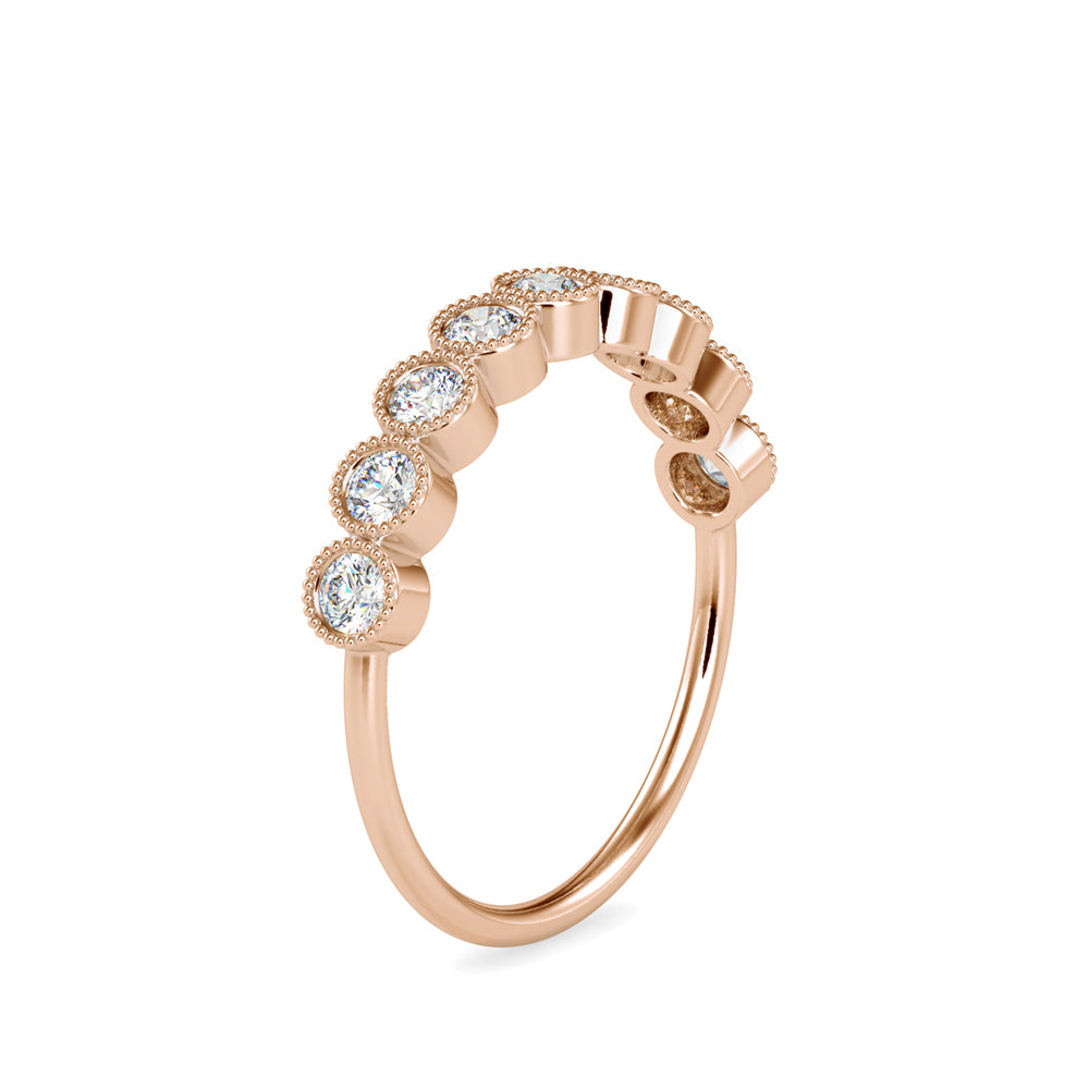 half eternity diamond ring in rose gold