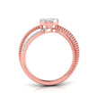 intertwined round cut cluster lab-grown diamond ring in rose gold