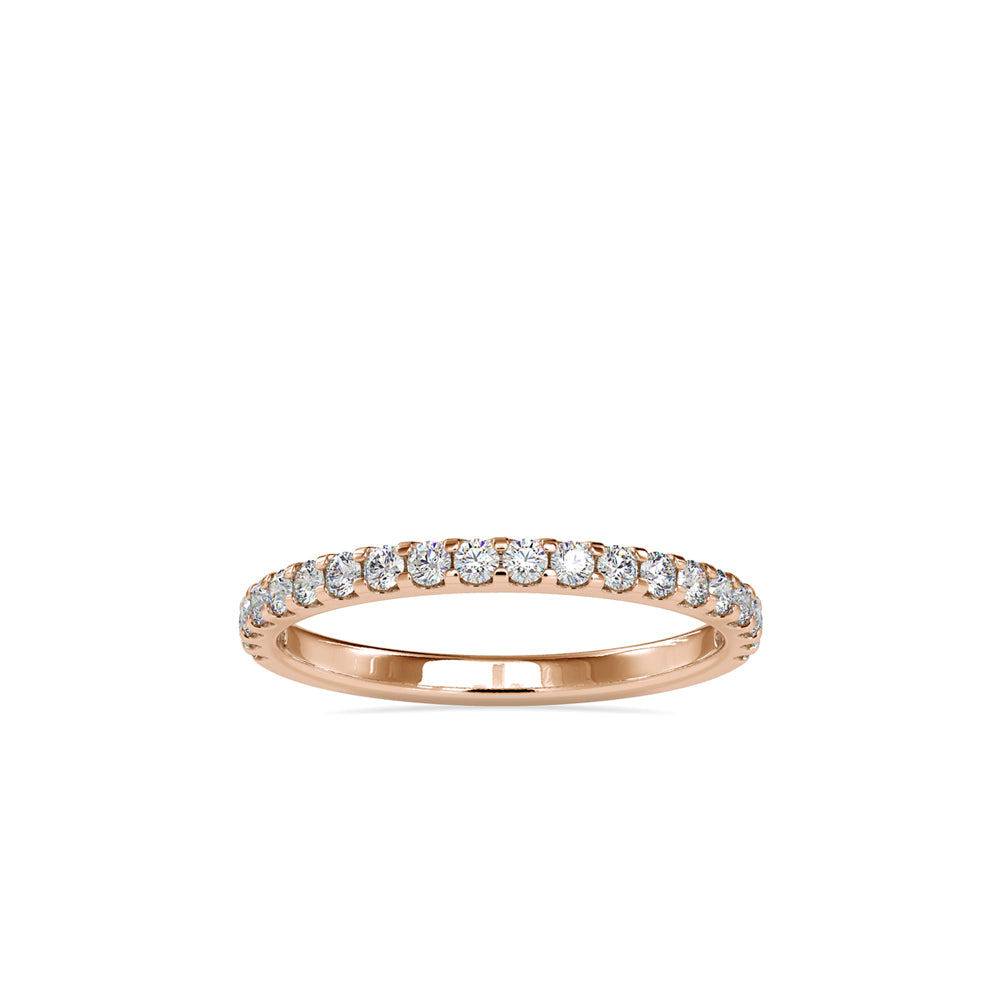 pavé half eternity lab-grown diamond ring in rose gold