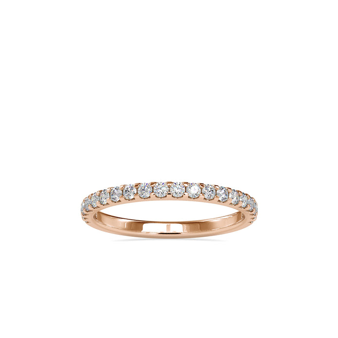 pavé half eternity lab-grown diamond ring in rose gold