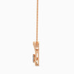 open heart diamond pendant necklace in rose gold