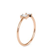 open style two stone diamond ring in rose gold
