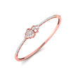 pear two stone diamond bracelet in rose gold