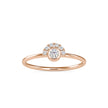 round cut bezel diamond ring in rose gold