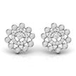 round diamond stud earrings in white gold