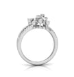 round cut prong set diamond ring in white gold