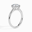 round cut solitaire diamond ring in white gold