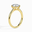 round cut solitaire diamond ring in yellow gold
