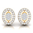 round diamond stud earrings in yellow gold
