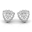 round diamond stud earrings in white gold
