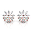 0.48Ct Floral Shape Cluster Lab-Grown Diamond Gold Stud Earrings