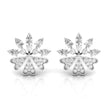 0.48Ct Floral Shape Cluster Lab-Grown Diamond Gold Stud Earrings