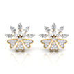 0.48Ct Floral Shape Cluster Lab-Grown Diamond Gold Stud Earrings