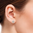 0.33Ct Snowflake Style Prong Set Lab-Grown Diamond Gold Stud Earrings