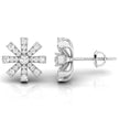 0.33Ct Snowflake Style Prong Set Lab-Grown Diamond Gold Stud Earrings