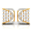 0.25Ct Square Shape Design Prong Set Lab-Grown Diamond Gold Stud Earrings