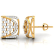 0.25Ct Square Shape Design Prong Set Lab-Grown Diamond Gold Stud Earrings
