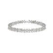 0.26Ct Floral Design Round And Marqusie Lab-Grown Diamond Gold Tennis Bracelet