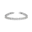 0.26Ct Floral Design Round And Marqusie Lab-Grown Diamond Gold Tennis Bracelet