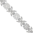 0.26Ct Floral Design Round And Marqusie Lab-Grown Diamond Gold Tennis Bracelet