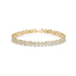 0.26Ct Floral Design Round And Marqusie Lab-Grown Diamond Gold Tennis Bracelet