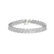 0.07Ct Leaf Motif Cluster Lab-Grown Diamond Gold Tennis Bracelet