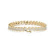 0.07Ct Leaf Motif Cluster Lab-Grown Diamond Gold Tennis Bracelet