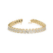 0.07Ct Leaf Motif Cluster Lab-Grown Diamond Gold Tennis Bracelet