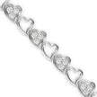 0.04Ct Heart Link Lab-Grown Diamond Gold Tennis Bracelet