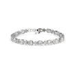0.76Ct Pear And Round Lab-Grown Diamond Gold Tennis Bracelet