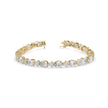 0.76Ct Pear And Round Lab-Grown Diamond Gold Tennis Bracelet