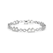 0.17Ct Interlocking Hearts and Infinity Symbols Lab-Grown Diamond Gold Tennis Bracelet
