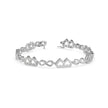 0.17Ct Interlocking Hearts and Infinity Symbols Lab-Grown Diamond Gold Tennis Bracelet