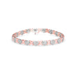 0.08Ct Heart and X-link Lab-Grown Diamond Gold Tennis Bracelet