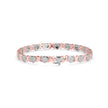 0.08Ct Heart and X-link Lab-Grown Diamond Gold Tennis Bracelet