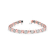 0.08Ct Heart and X-link Lab-Grown Diamond Gold Tennis Bracelet