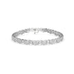 0.08Ct Heart and X-link Lab-Grown Diamond Gold Tennis Bracelet