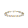 0.08Ct Heart and X-link Lab-Grown Diamond Gold Tennis Bracelet