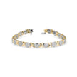 0.08Ct Heart and X-link Lab-Grown Diamond Gold Tennis Bracelet
