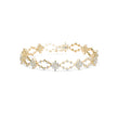 0.29Ct Floral Link Lab-Grown Diamond Gold Tennis Bracelet