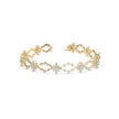 0.29Ct Floral Link Lab-Grown Diamond Gold Tennis Bracelet