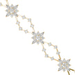 0.29Ct Floral Link Lab-Grown Diamond Gold Tennis Bracelet