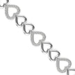 0.08Ct Heart Shaped Pave Lab-Grown Diamond Gold Tennis Bracelet