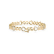 0.08Ct Heart Shaped Pave Lab-Grown Diamond Gold Tennis Bracelet