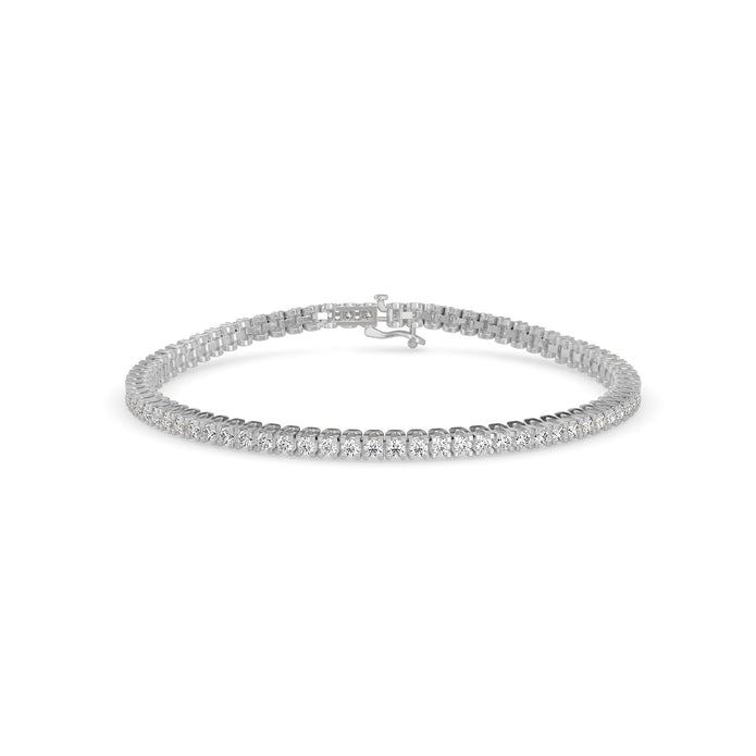 0.06Ct Round Cut Lab-Grown Diamond Gold Tennis Bracelet